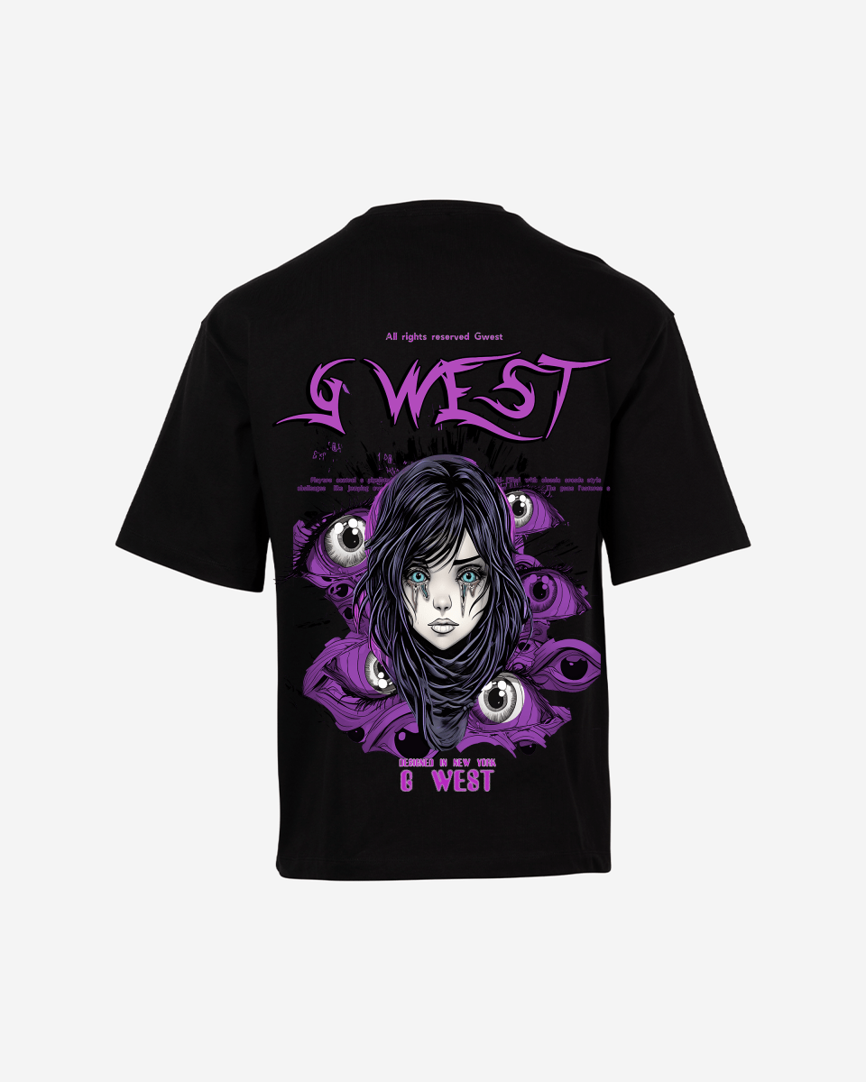 G West Oversized Purple Eye Tee - G West