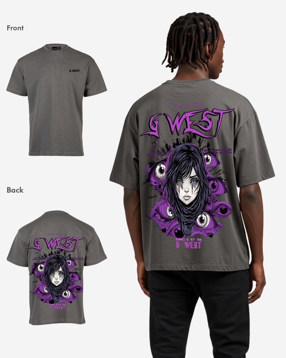 G West Oversized Purple Eye Tee - G West