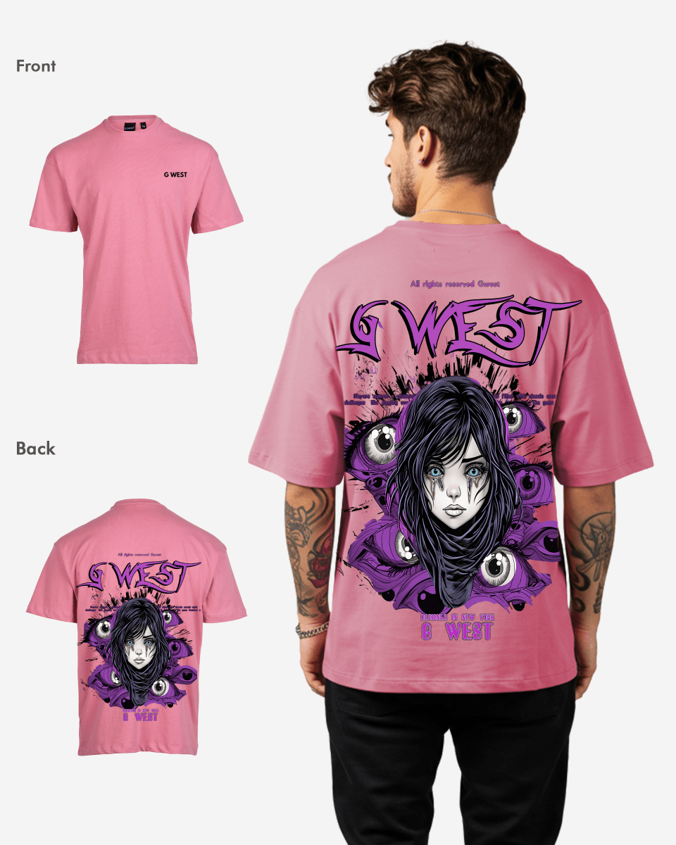 G West Oversized Purple Eye Tee - G West