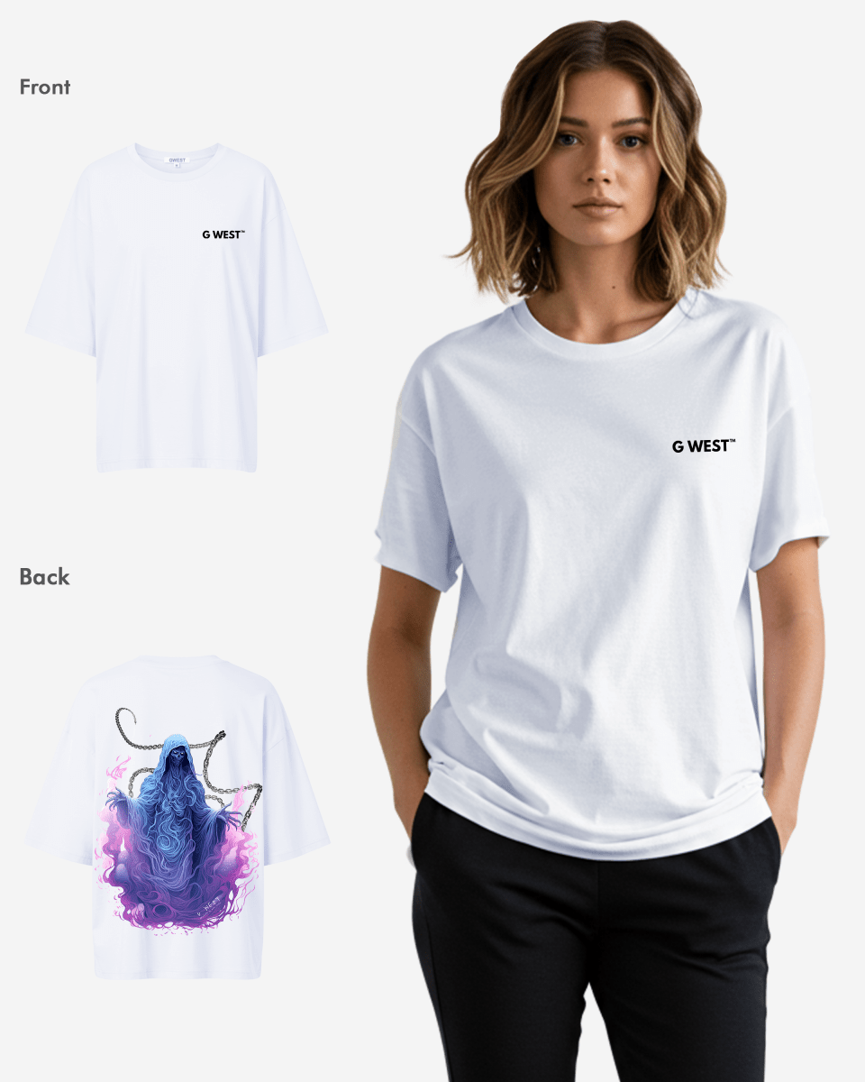 G West Oversized Purple Reaper Tee - WOMEN - G West