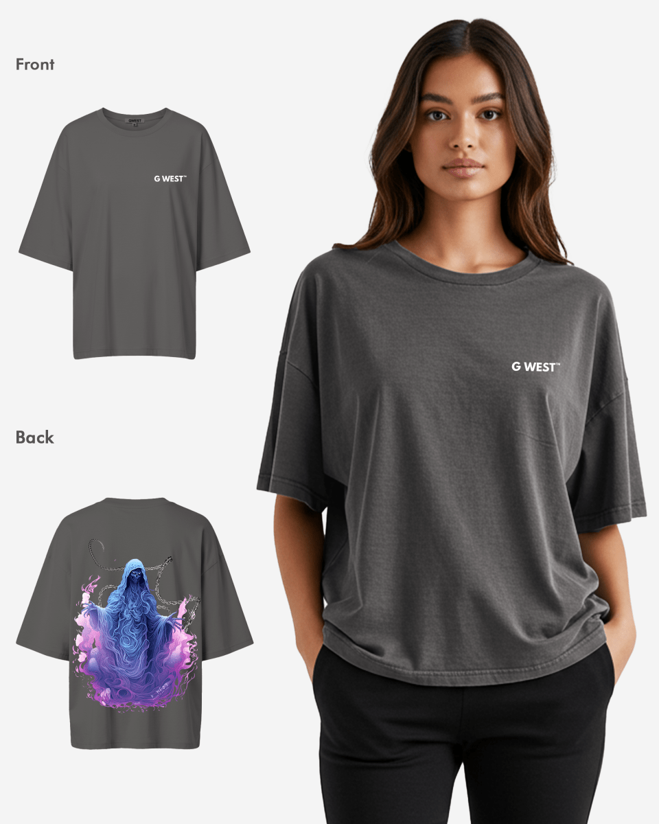G West Oversized Purple Reaper Tee - WOMEN - G West