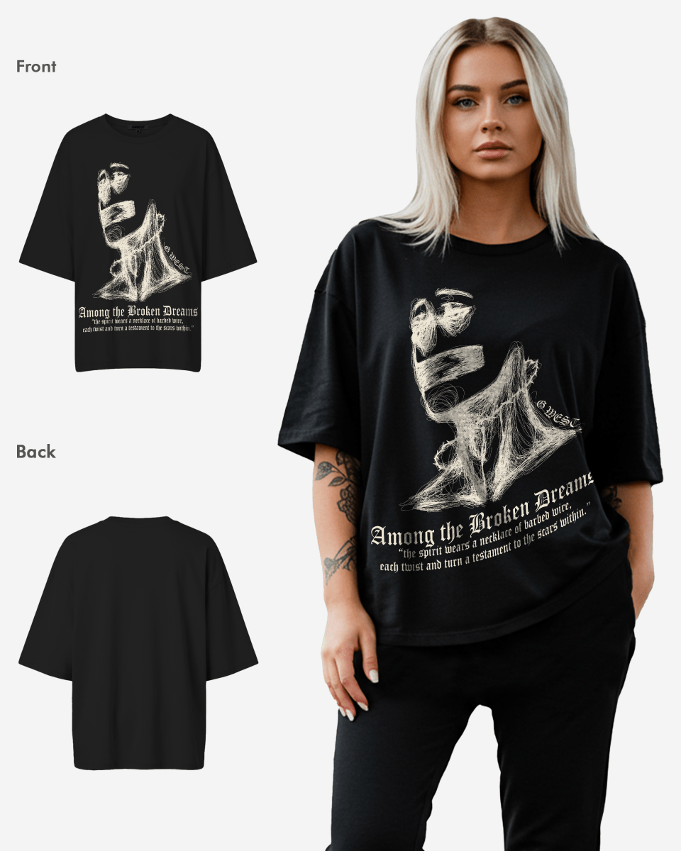 G West Oversized Sinner Black Tee - WOMEN - G West