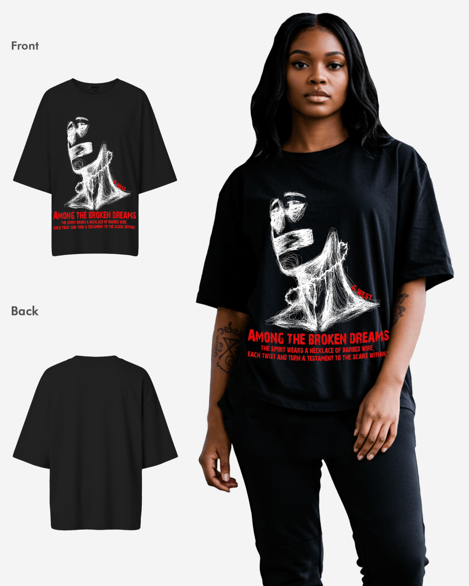 G West Oversized Sinner Black Tee - WOMEN - G West