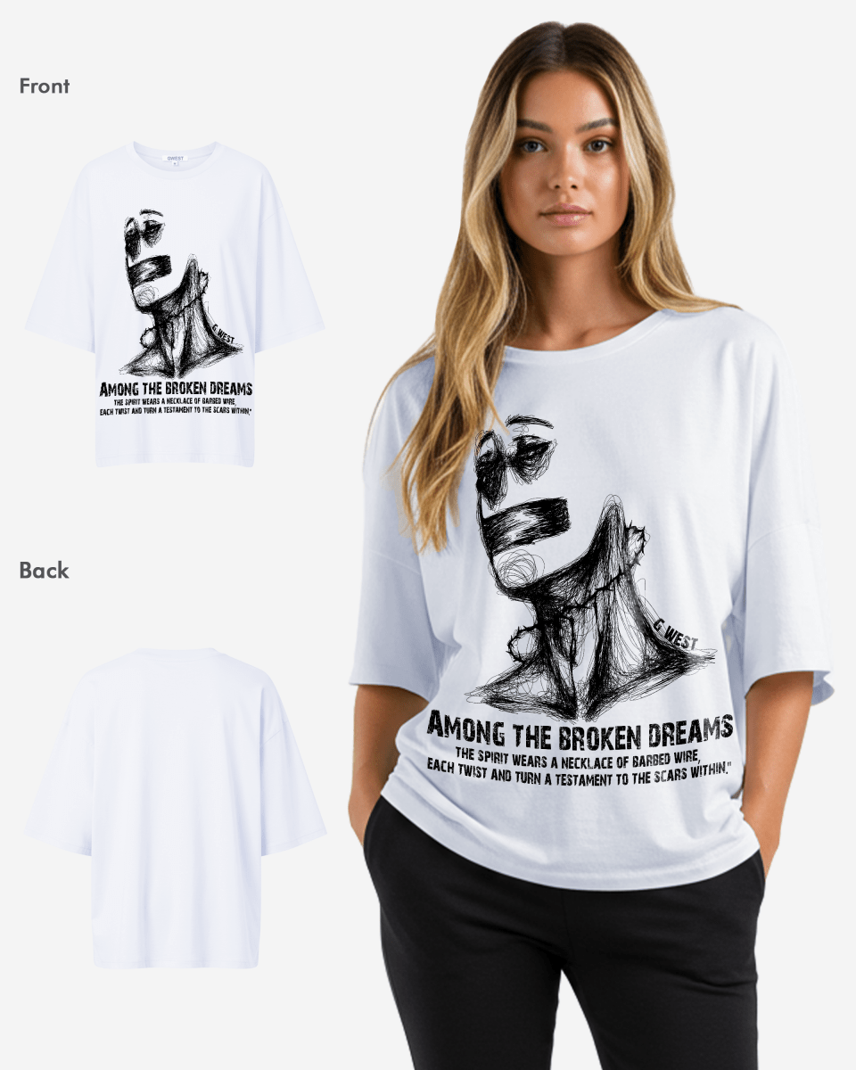 G West Oversized Sinner Black Tee - WOMEN - G West