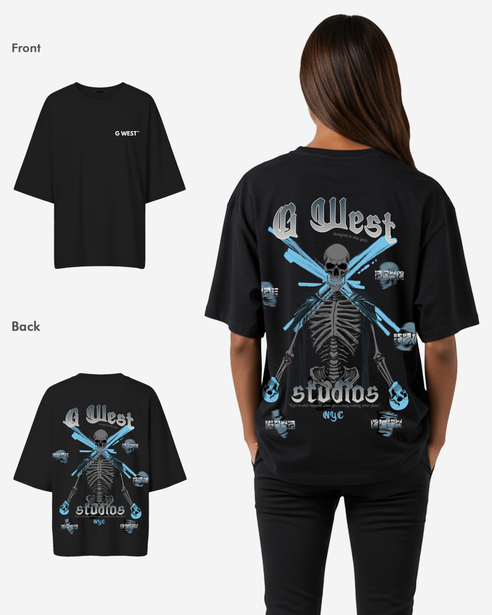 G West Oversized Skull Tee - WOMEN - G West