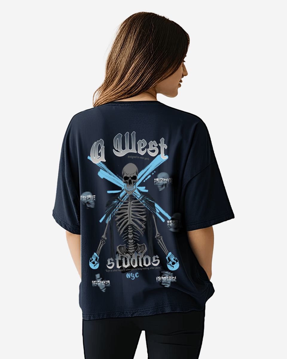 G West Oversized Skull Tee - WOMEN - G West
