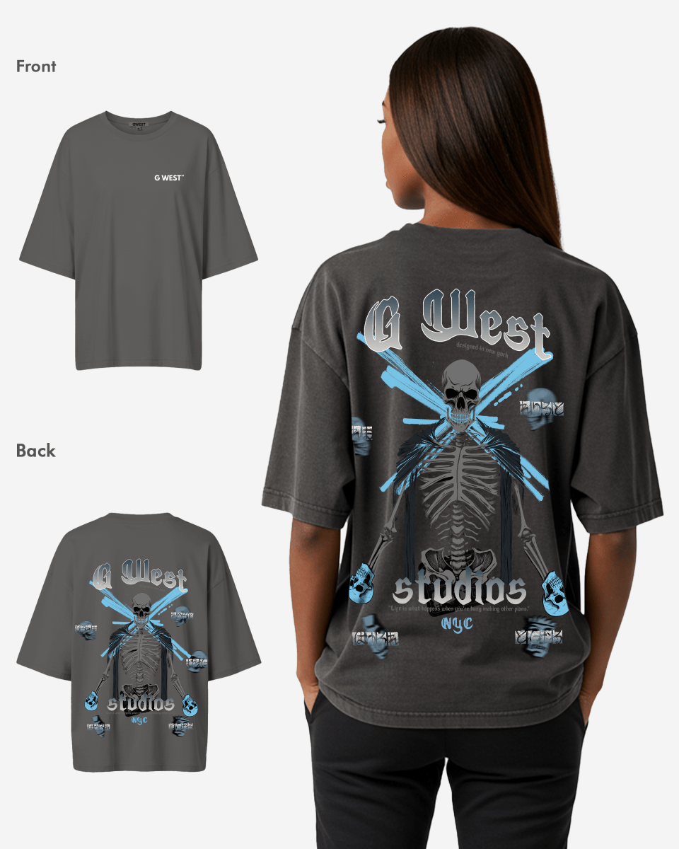 G West Oversized Skull Tee - WOMEN - G West