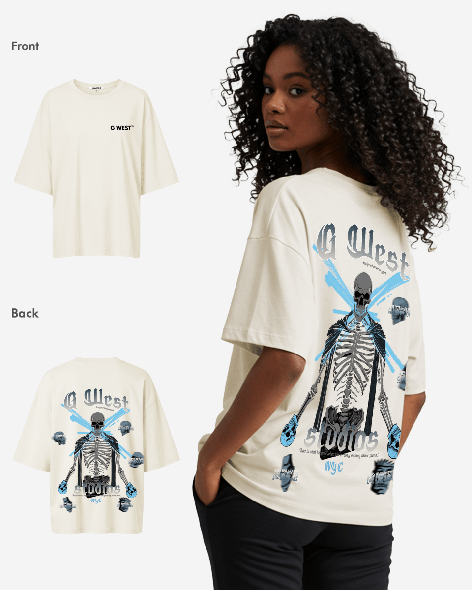 G West Oversized Skull Tee - WOMEN - G West