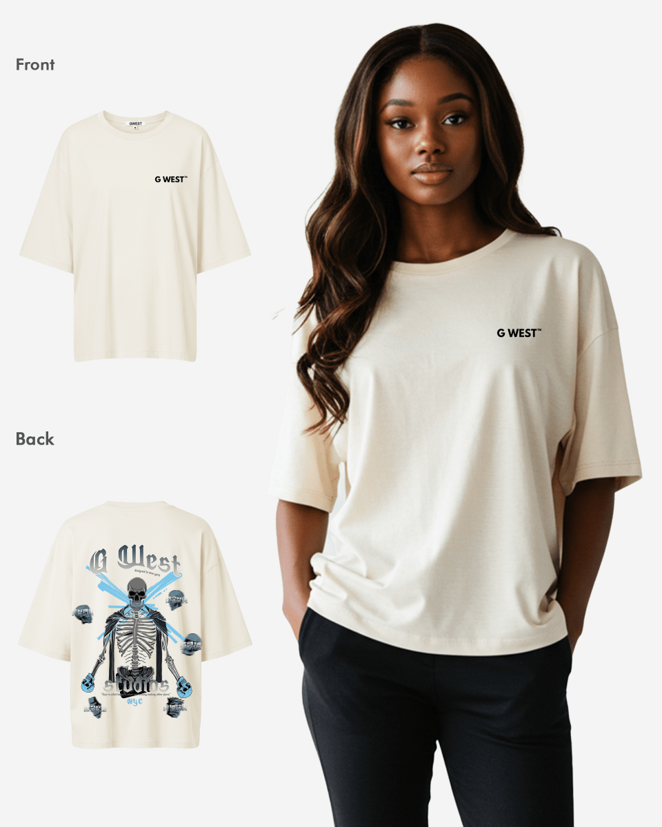 G West Oversized Skull Tee - WOMEN - G West