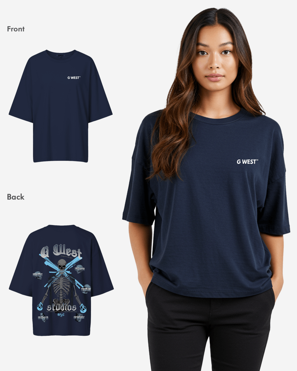 G West Oversized Skull Tee - WOMEN - G West