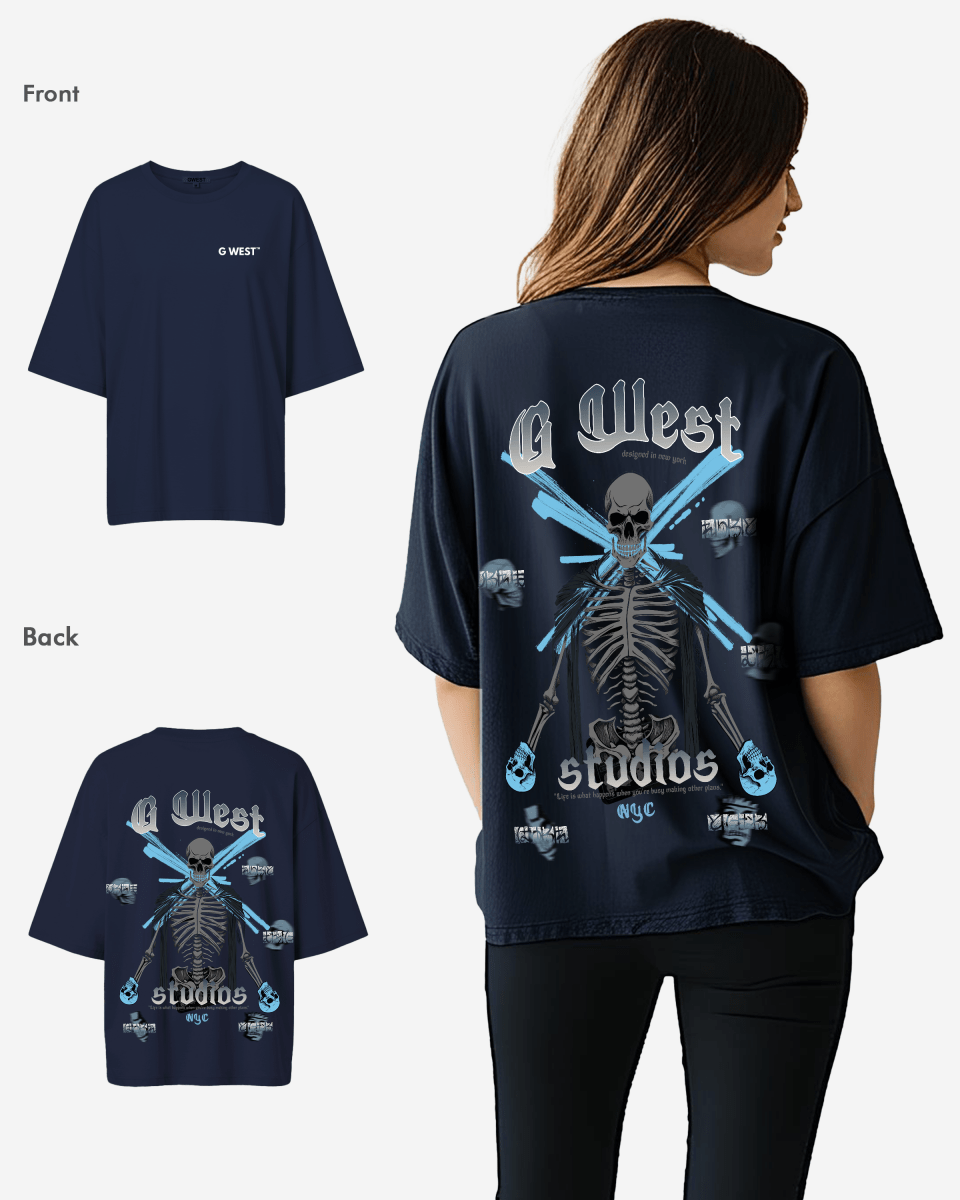 G West Oversized Skull Tee - WOMEN - G West