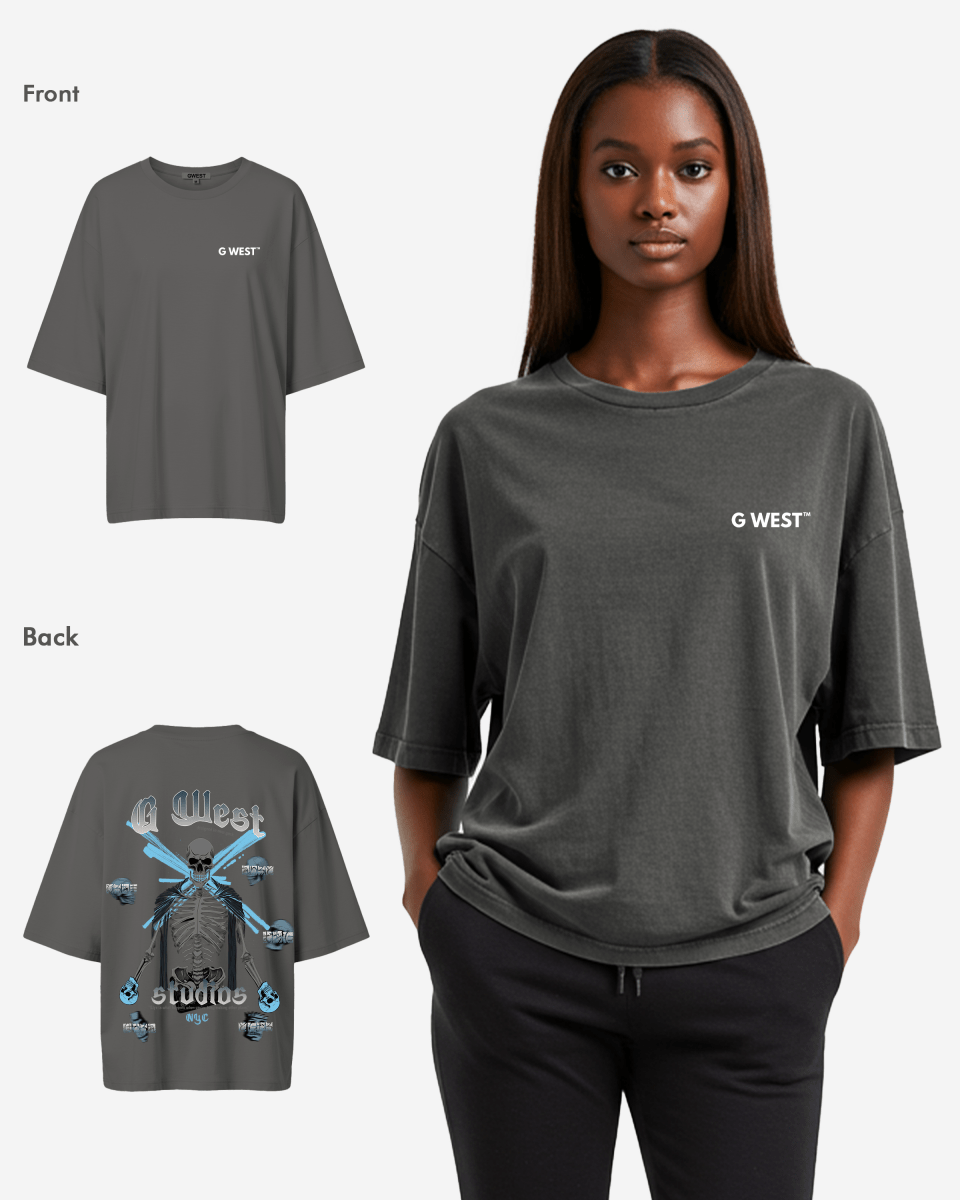 G West Oversized Skull Tee - WOMEN - G West