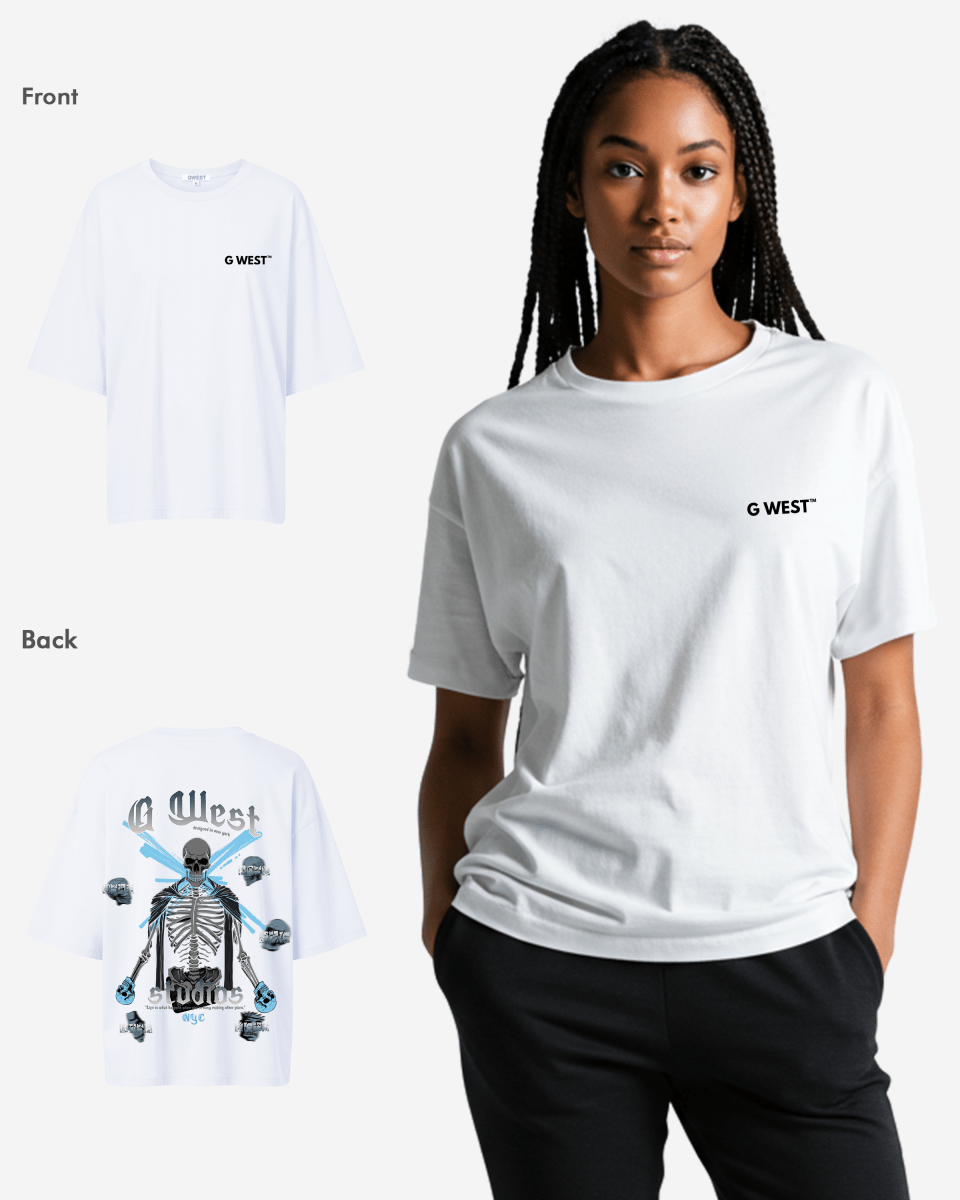 G West Oversized Skull Tee - WOMEN - G West