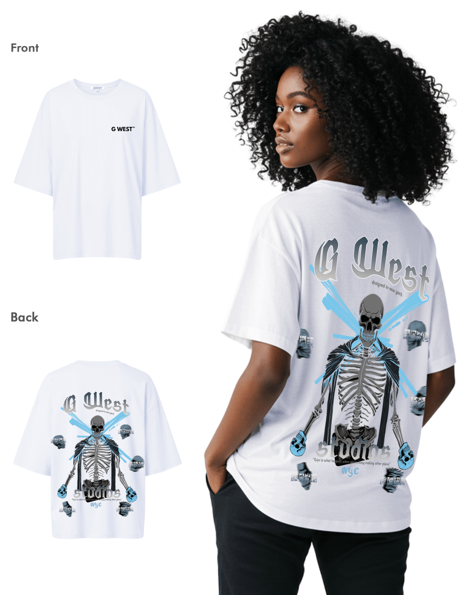 G West Oversized Skull Tee - WOMEN - G West