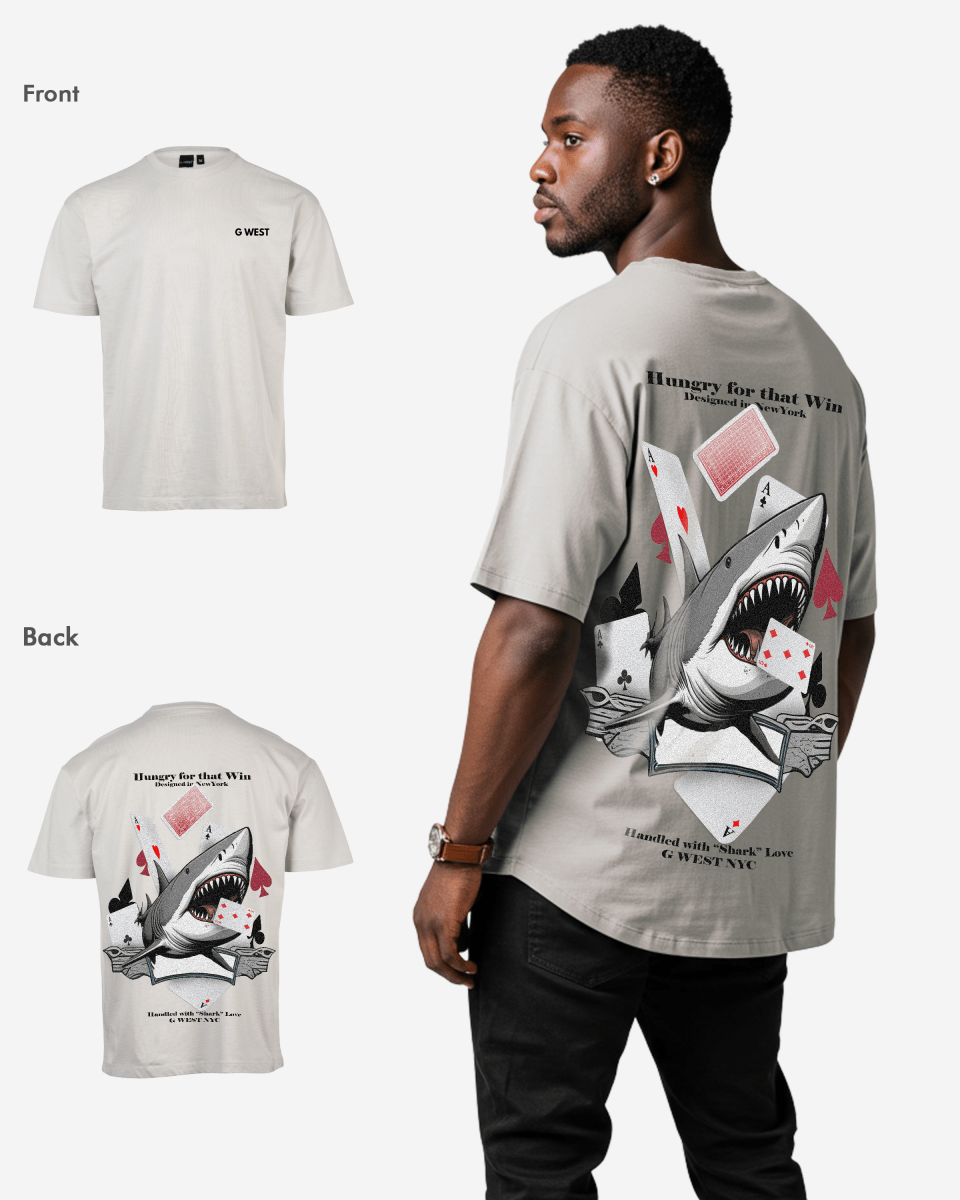 G West Oversized Spade Of Sharks T Shirt - G West