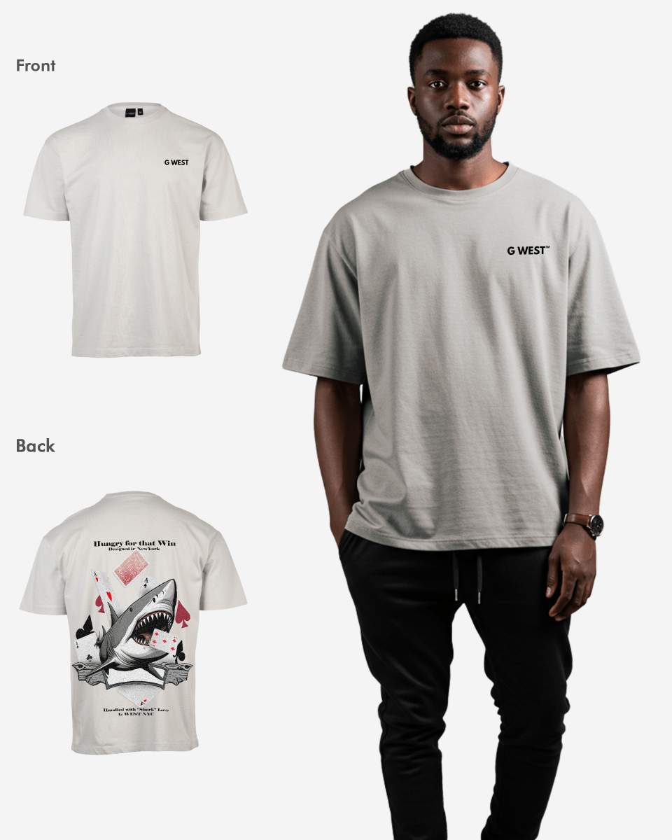 G West Oversized Spade Of Sharks T Shirt - G West