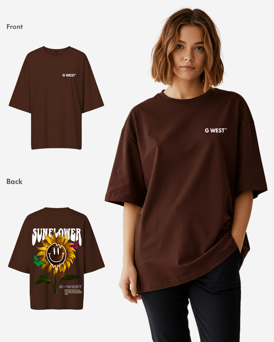 G West Oversized Sunflower Tee - WOMEN - G West