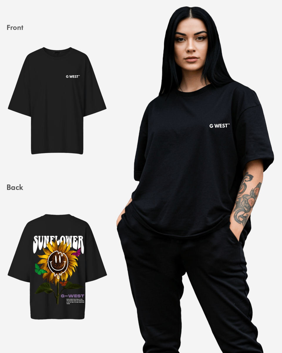 G West Oversized Sunflower Tee - WOMEN - G West