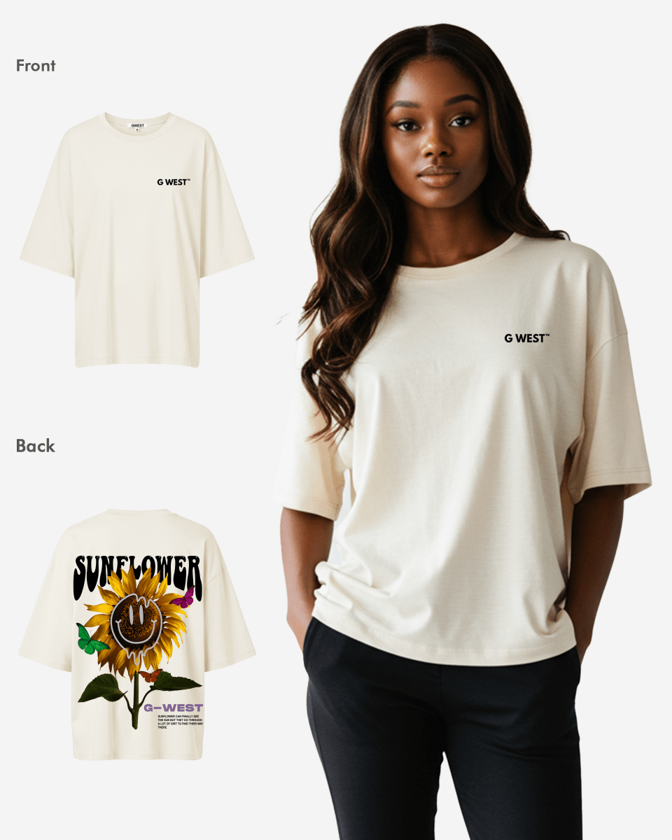 G West Oversized Sunflower Tee - WOMEN - G West
