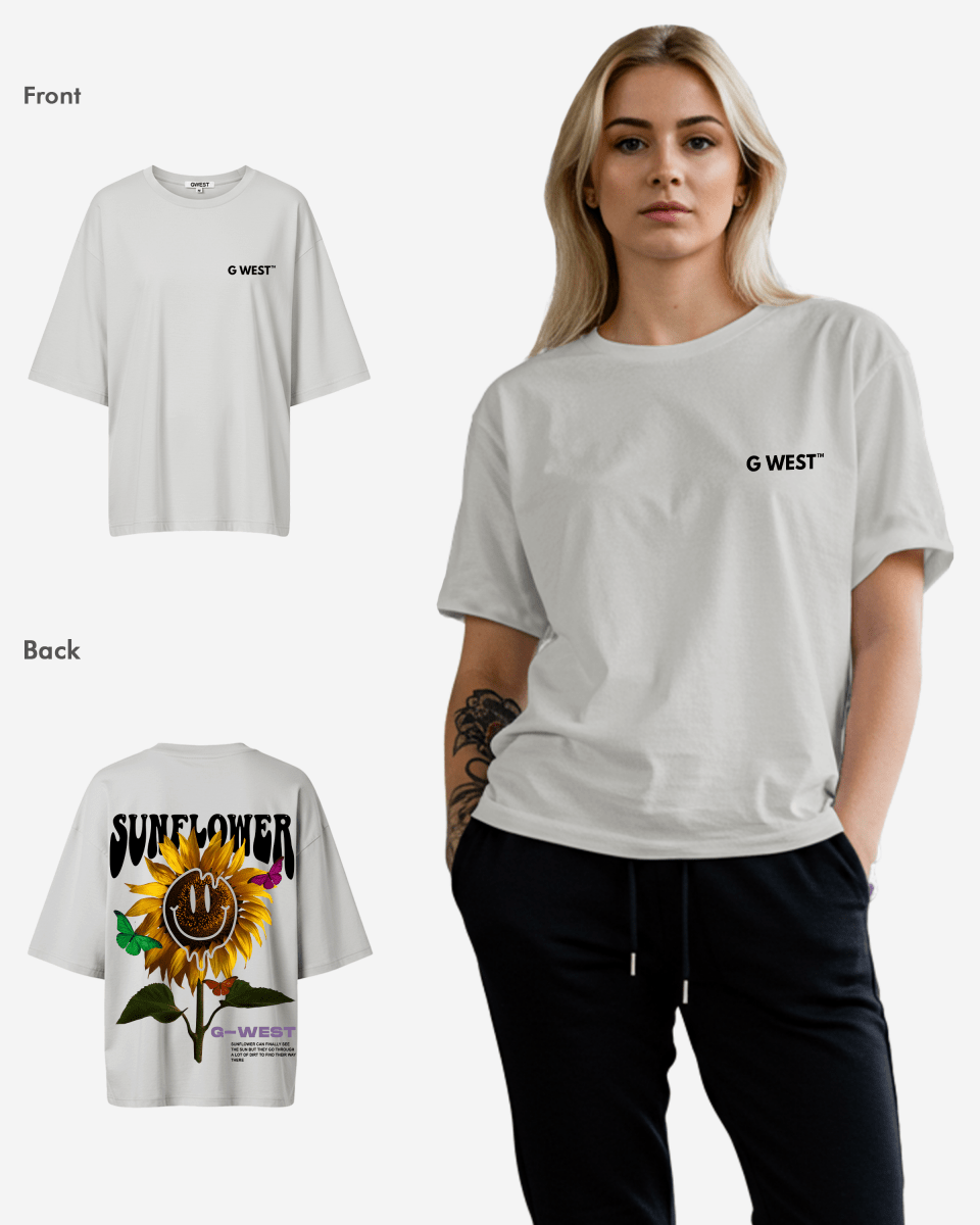 G West Oversized Sunflower Tee - WOMEN - G West