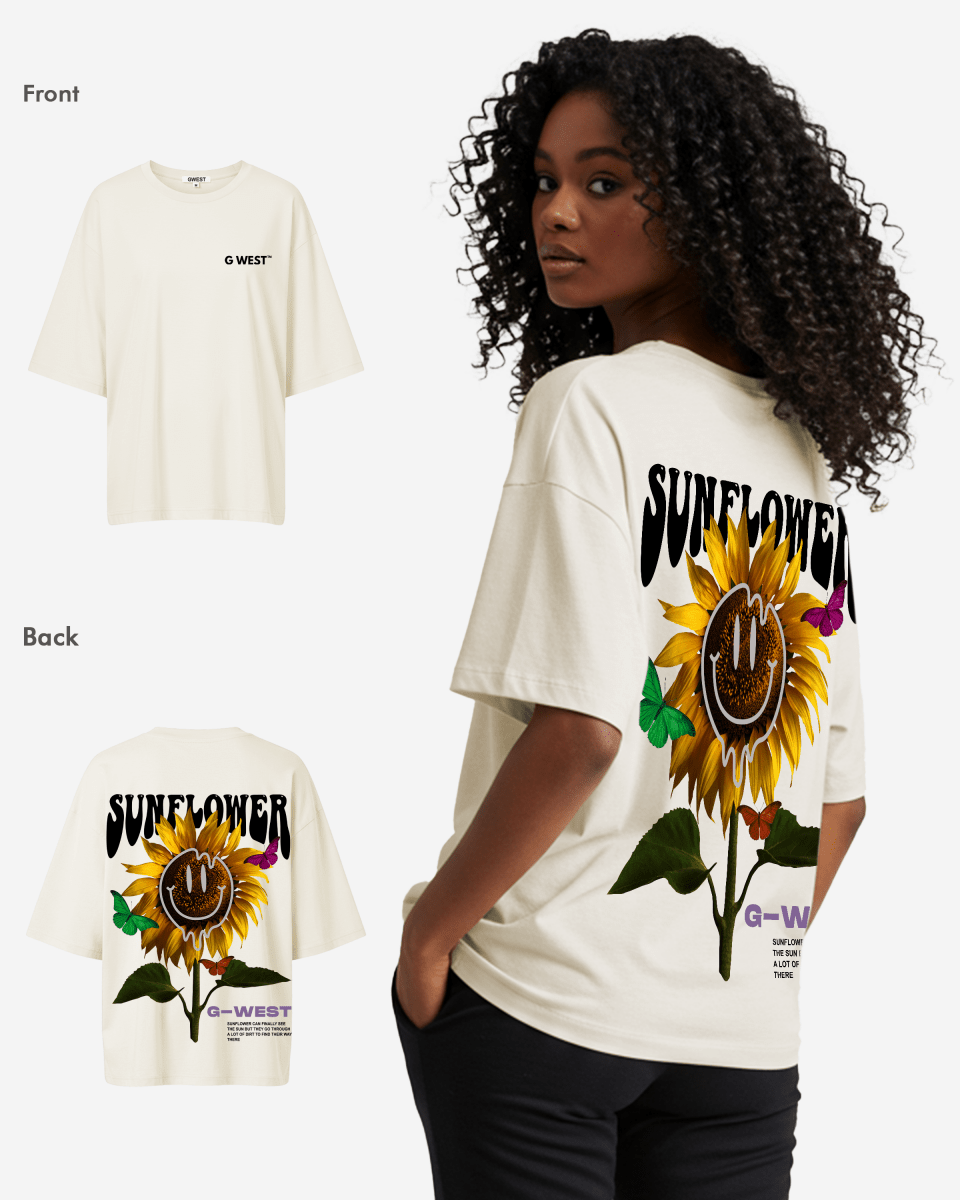 G West Oversized Sunflower Tee - WOMEN - G West
