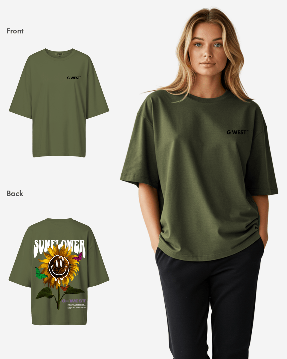 G West Oversized Sunflower Tee - WOMEN - G West