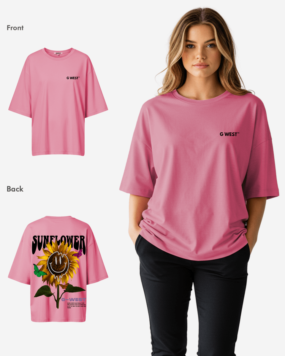 G West Oversized Sunflower Tee - WOMEN - G West