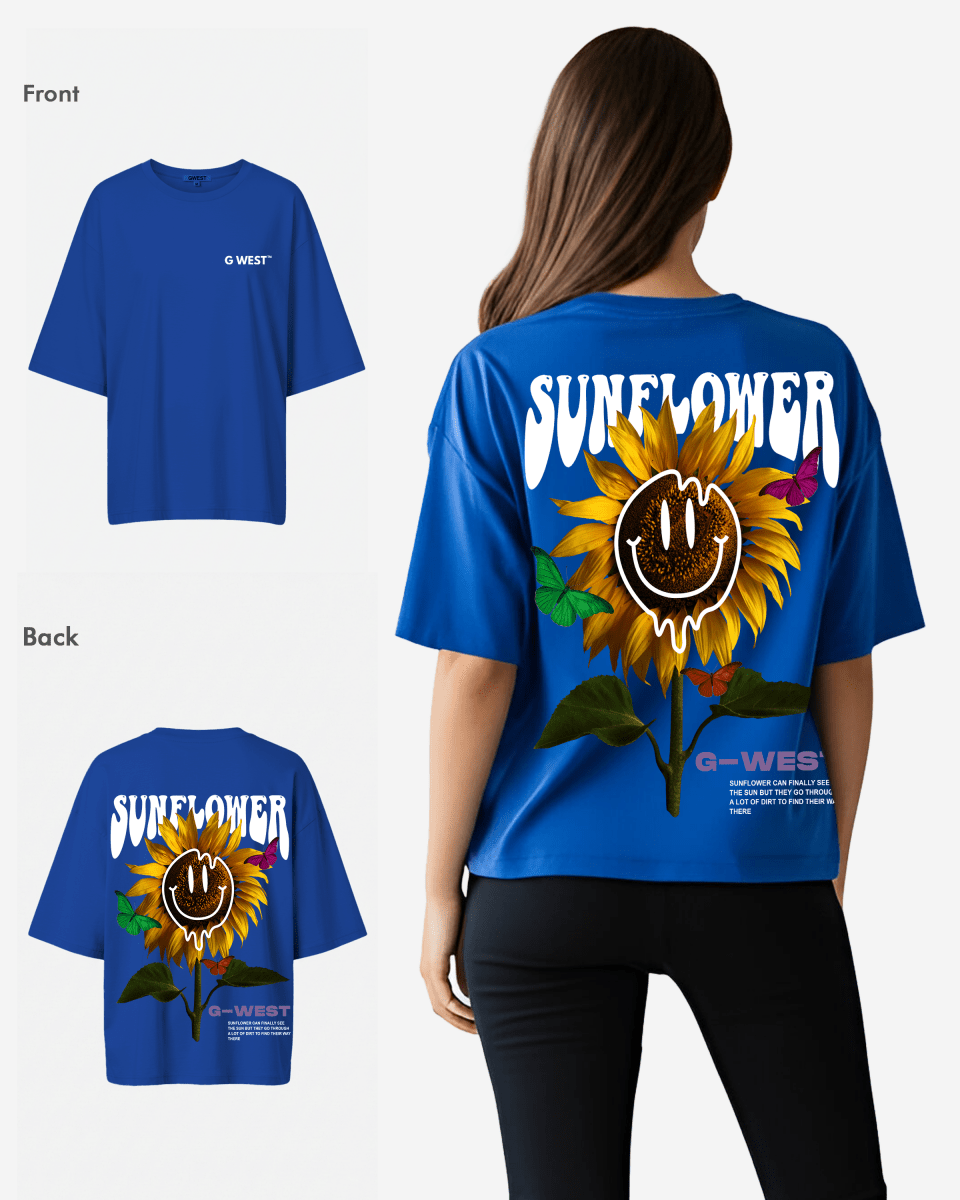 G West Oversized Sunflower Tee - WOMEN - G West