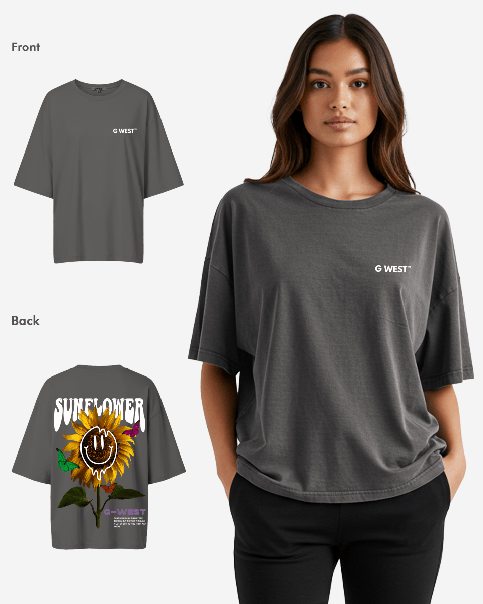 G West Oversized Sunflower Tee - WOMEN - G West
