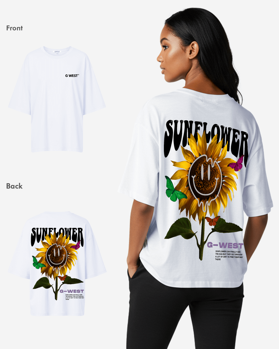 G West Oversized Sunflower Tee - WOMEN - G West