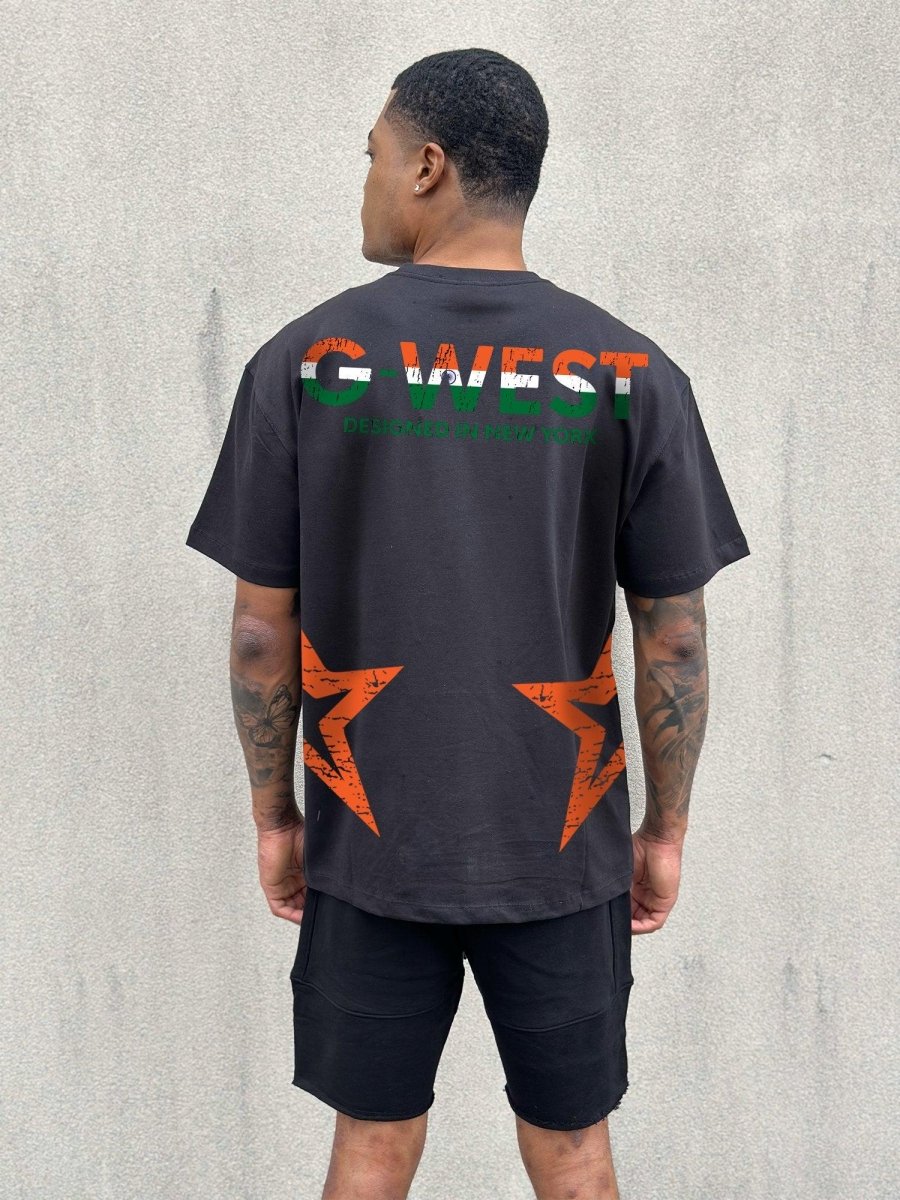 G West Oversized Tee Cricket India Logo T-Shirt : Gwdtfl2403 - 2 Colors - G West