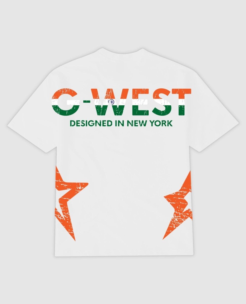 G West Oversized Tee Cricket India Logo T-Shirt : Gwdtfl2403 - 2 Colors - G West