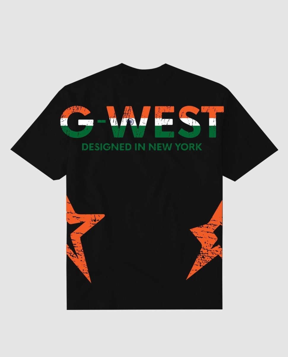 G West Oversized Tee Cricket India Logo T-Shirt : Gwdtfl2403 - 2 Colors - G West