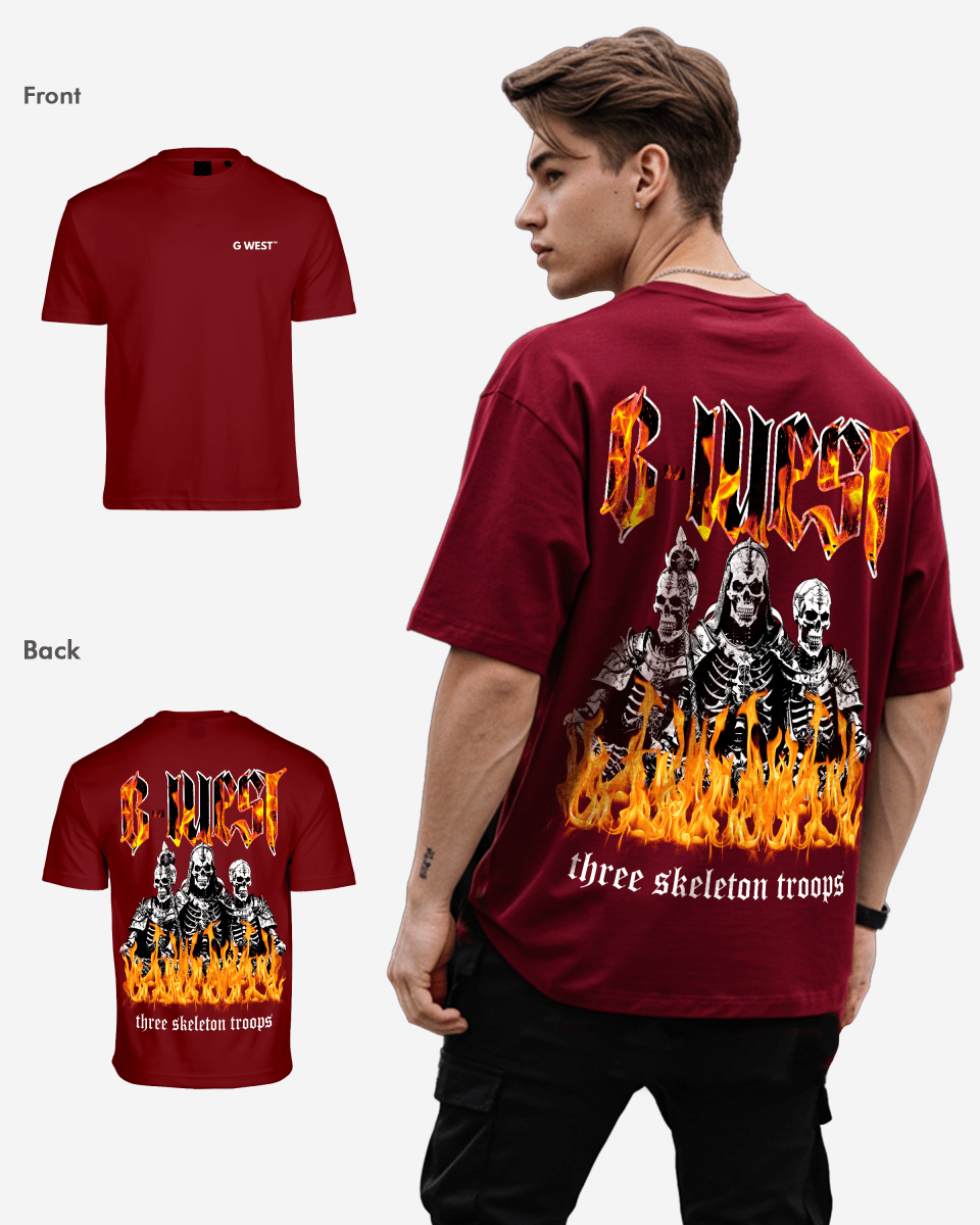 G West Oversized Tri Skeleton Tee - G West