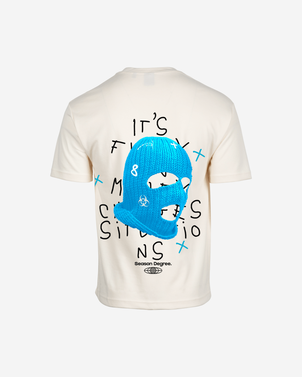 G West Oversized True Blue Ski Mask Oversized Tee Mens Style - G West