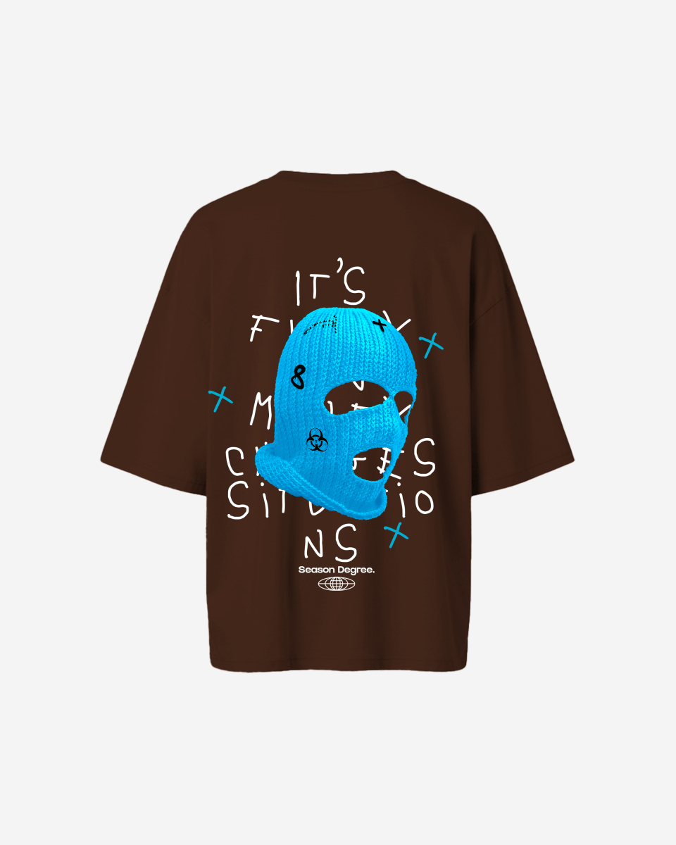 G West Oversized True Blue Ski Mask Oversized Tee - WOMEN - G West