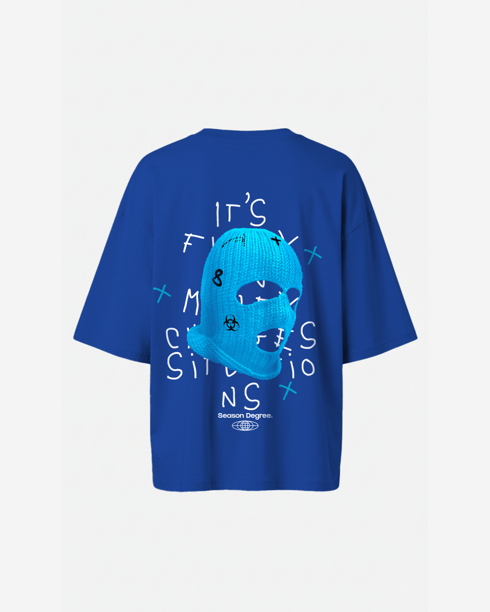 G West Oversized True Blue Ski Mask Oversized Tee - WOMEN - G West