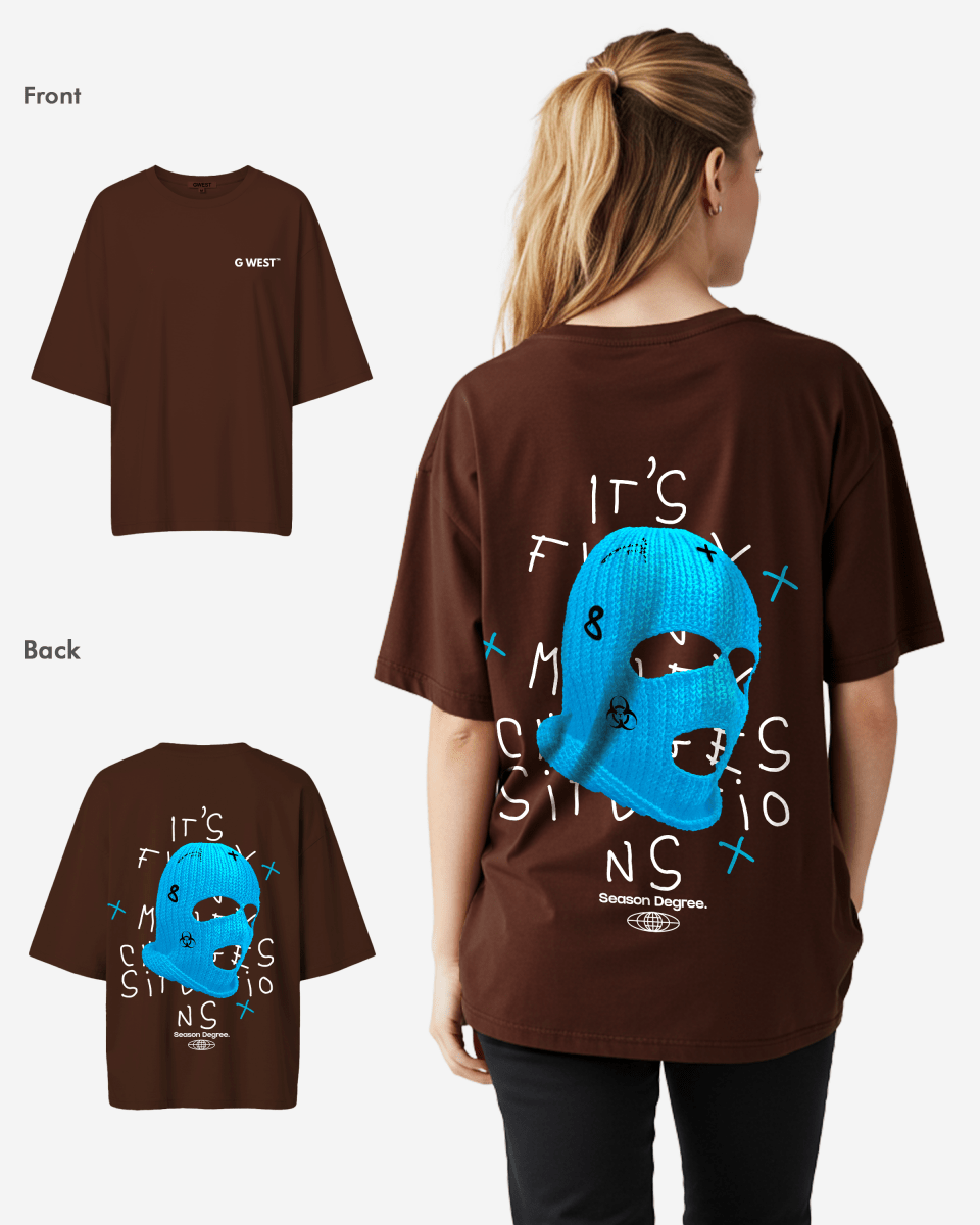 G West Oversized True Blue Ski Mask Oversized Tee - WOMEN - G West