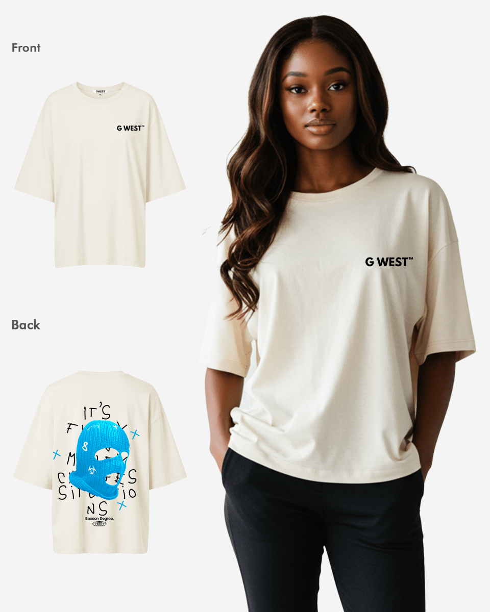 G West Oversized True Blue Ski Mask Oversized Tee - WOMEN - G West
