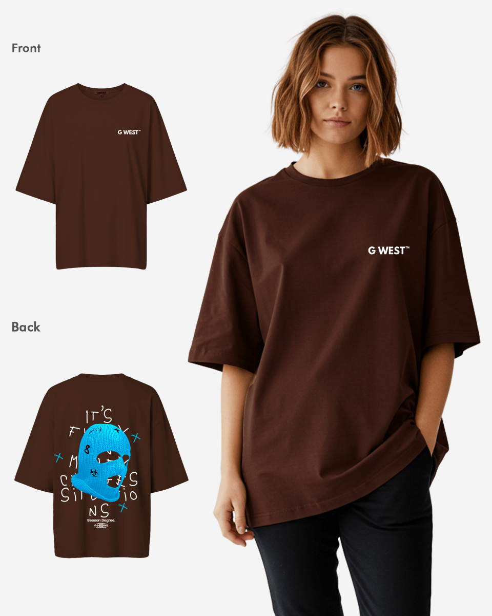 G West Oversized True Blue Ski Mask Oversized Tee - WOMEN - G West