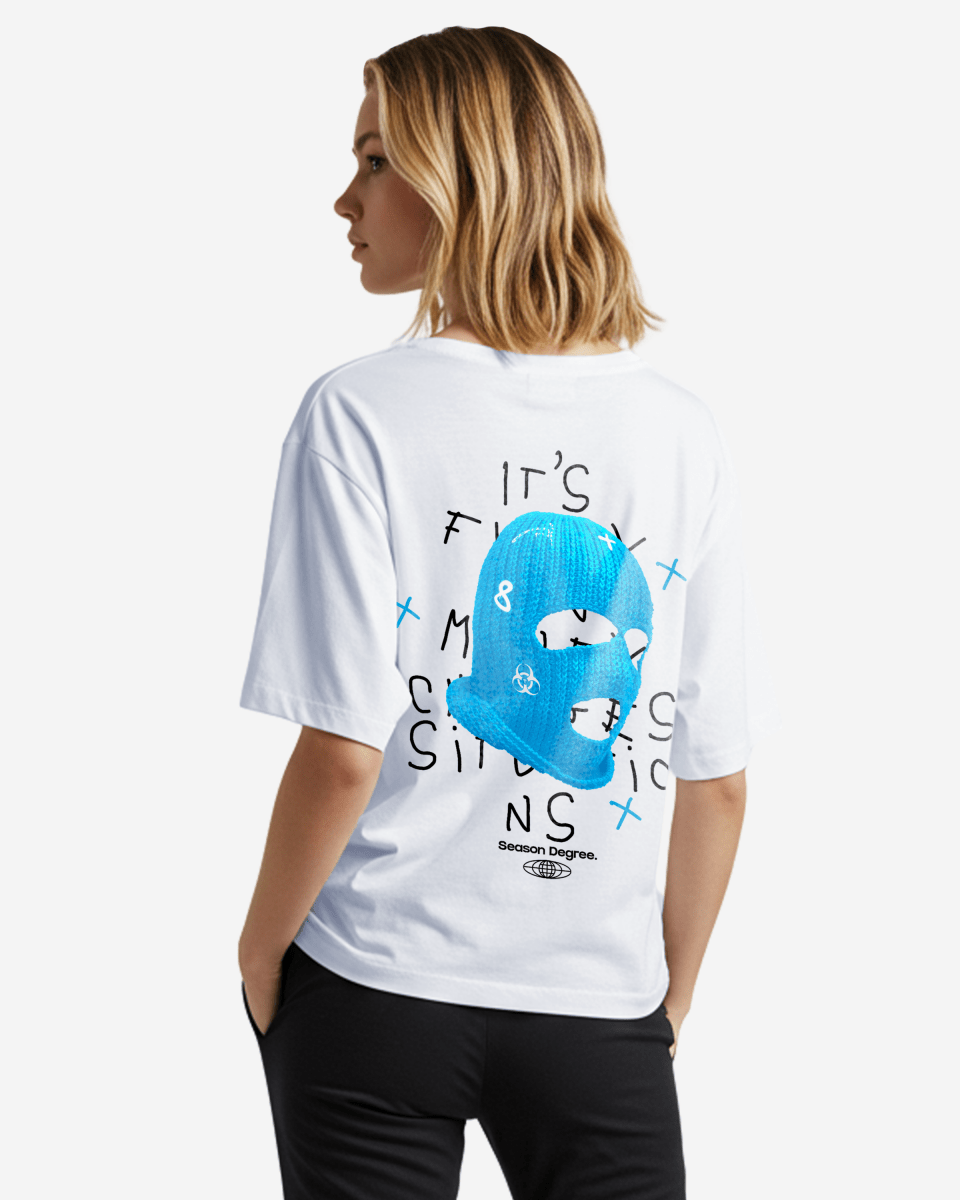 G West Oversized True Blue Ski Mask Oversized Tee - WOMEN - G West