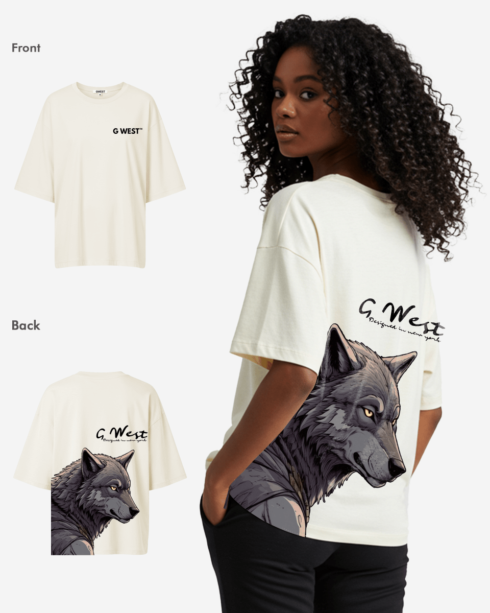 G West Oversized Wolf T Shirt - WOMEN - G West