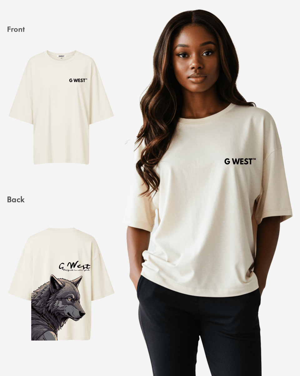 G West Oversized Wolf T Shirt - WOMEN - G West