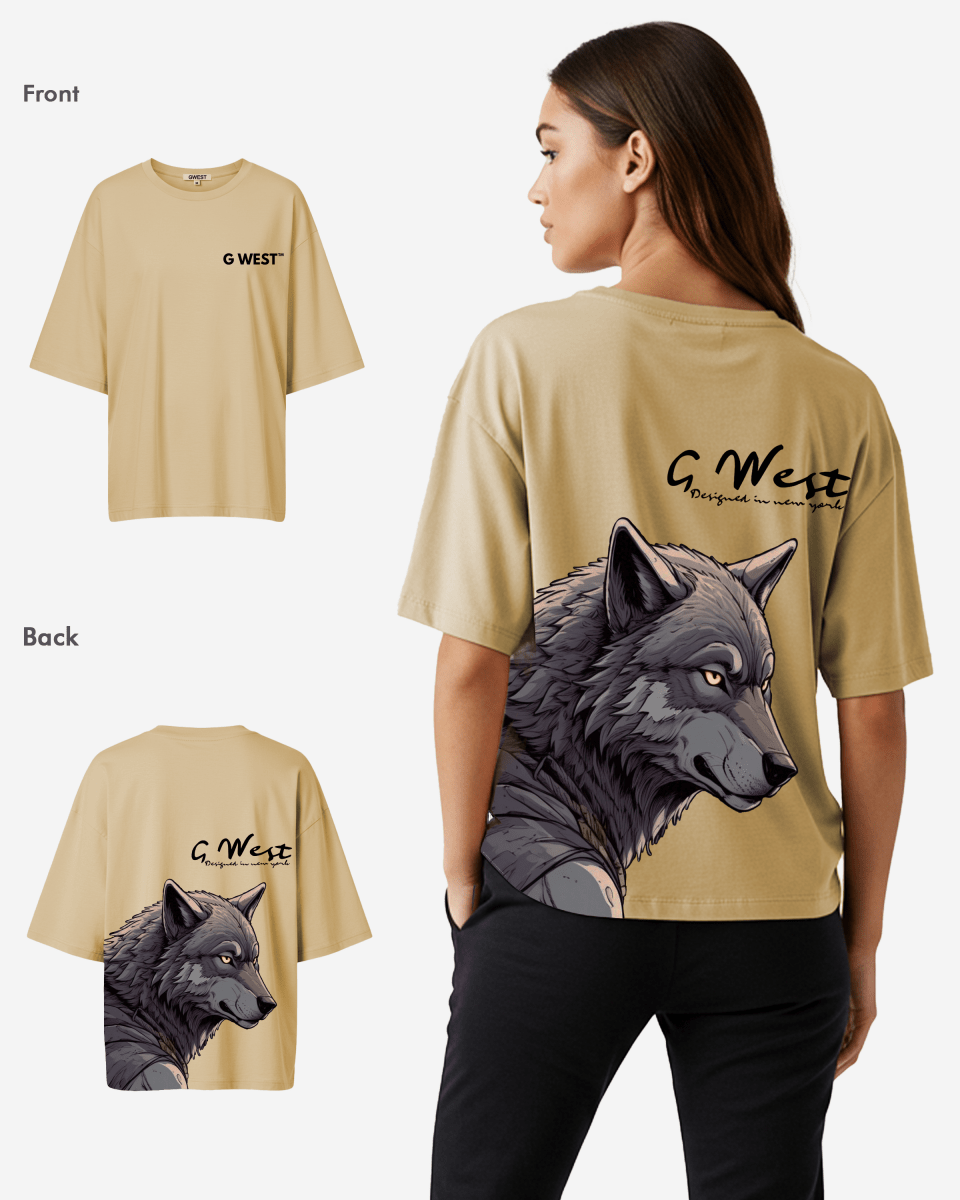 G West Oversized Wolf T Shirt - WOMEN - G West