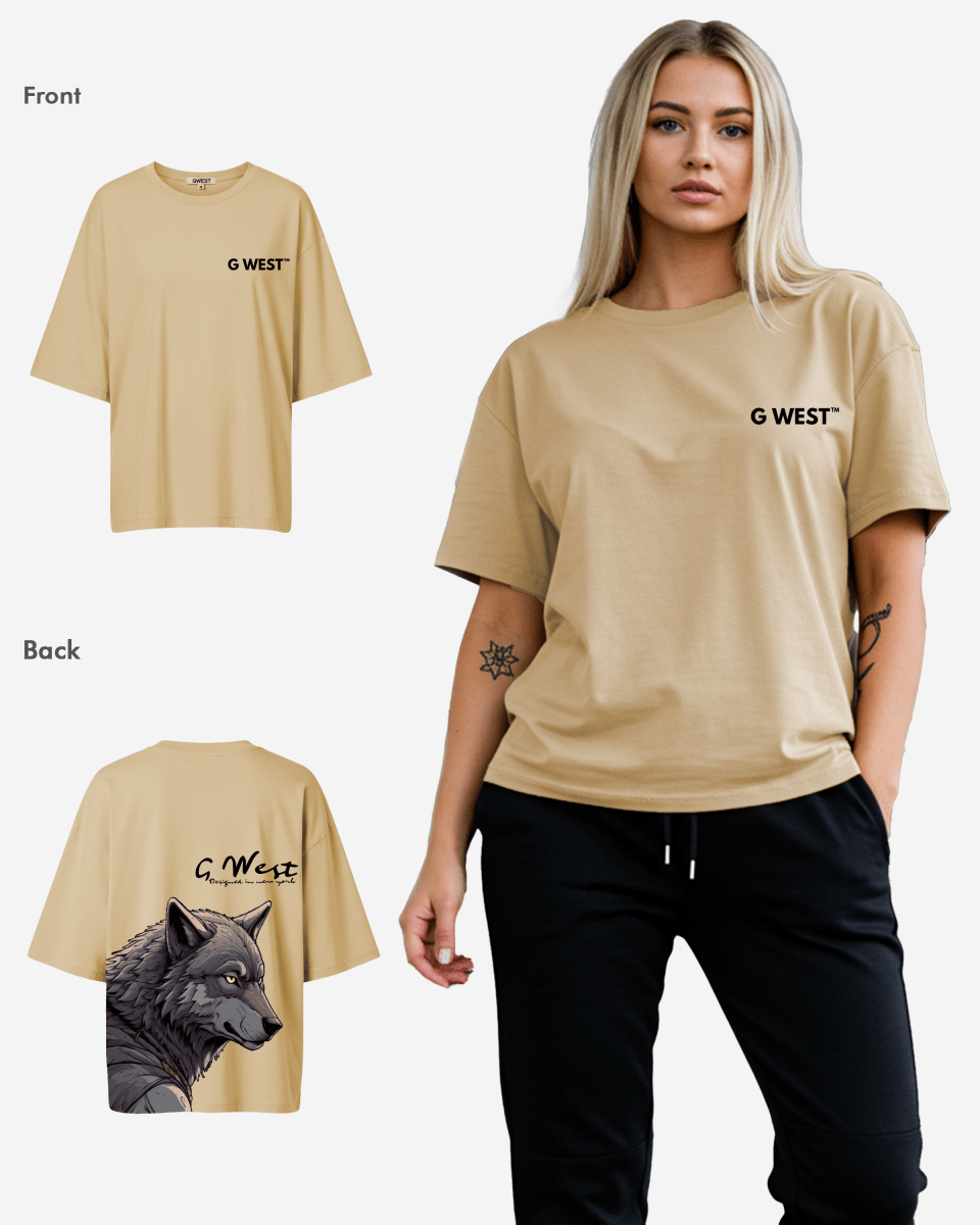 G West Oversized Wolf T Shirt - WOMEN - G West