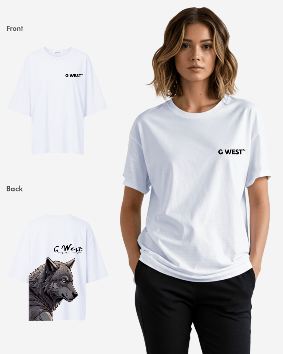 G West Oversized Wolf T Shirt - WOMEN - G West