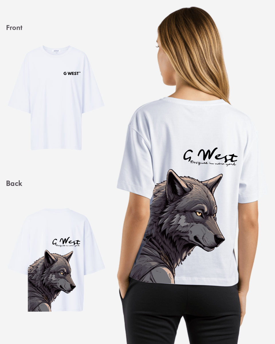 G West Oversized Wolf T Shirt - WOMEN - G West
