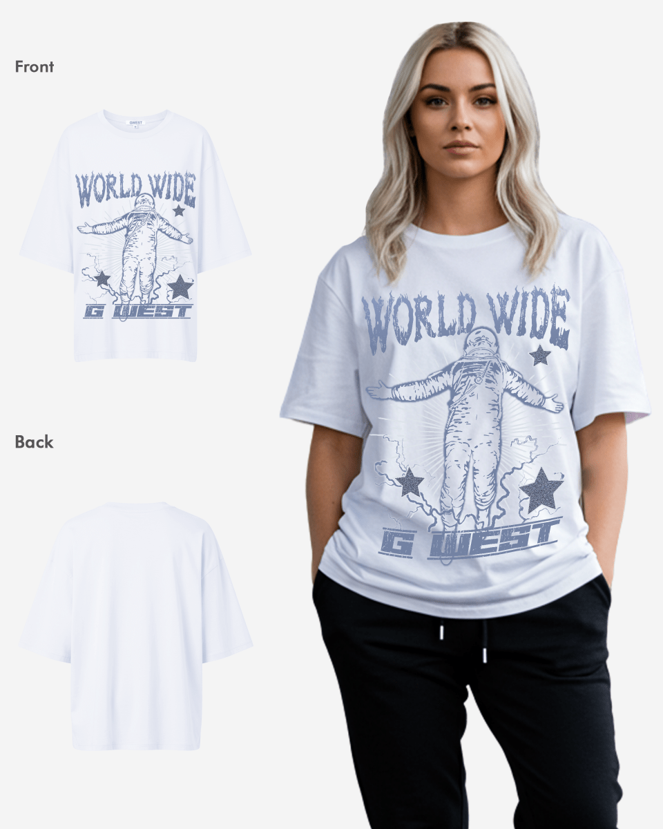 G West Oversized World Wide Star T Shirt - WOMEN - G West
