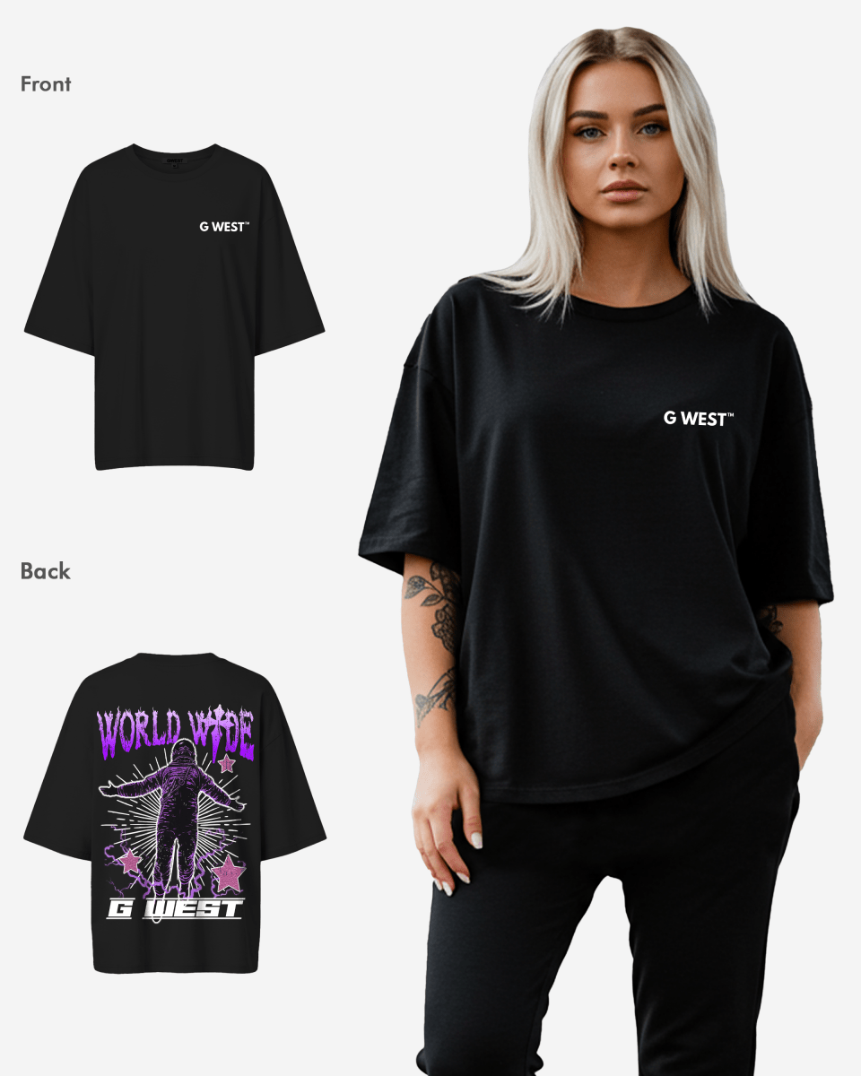 G West Oversized World Wide Star Tee - WOMEN - G West