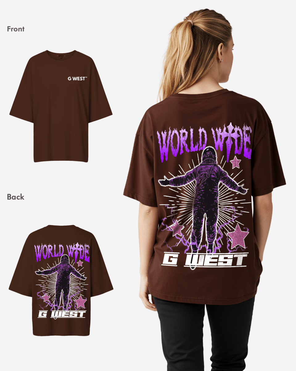 G West Oversized World Wide Star Tee - WOMEN - G West